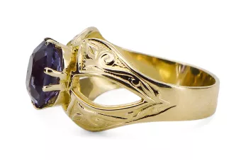 Alexandrit 14 Karat Gelbgold Ring Vintage Stil vrc135y